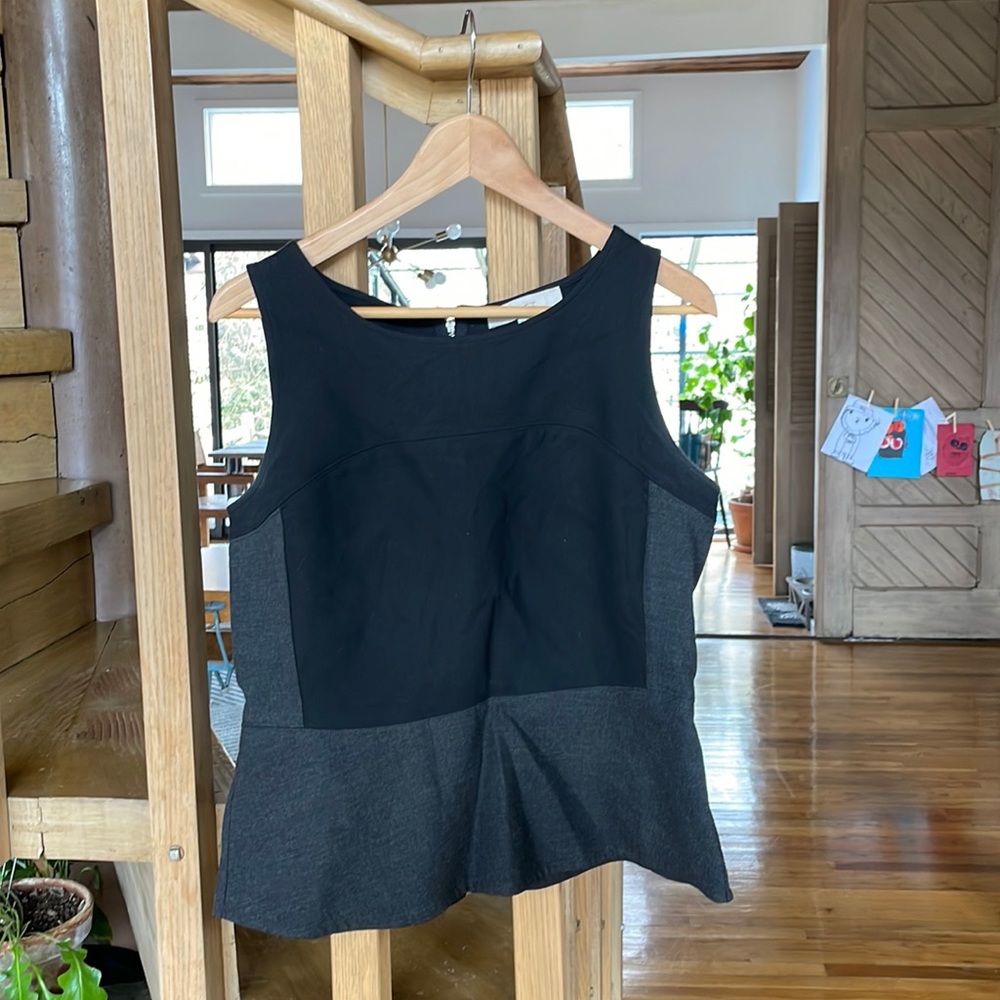 Loft zip-up peplum top - size 10